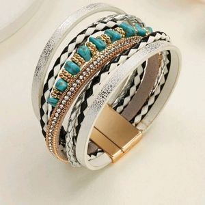 Rhinestone detail layered bracelet